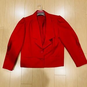 Vestire Paris Designer Red Women's Jacket with Stylish Sleeves